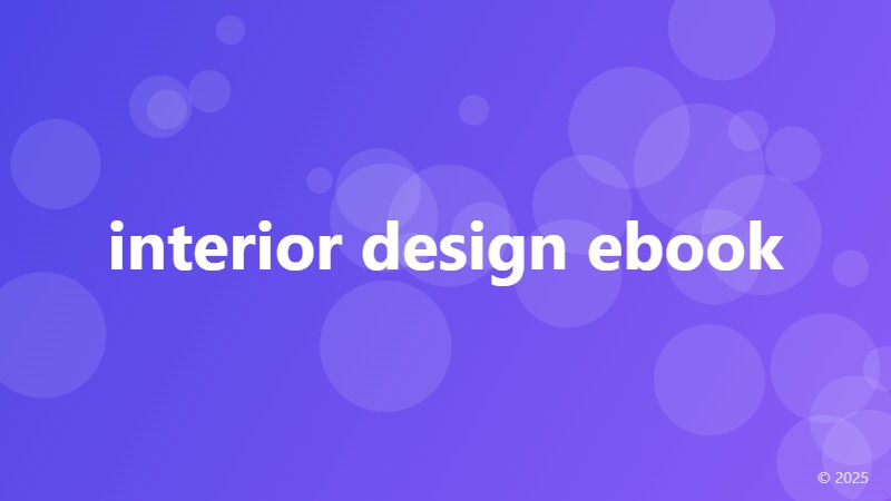 interior design ebook