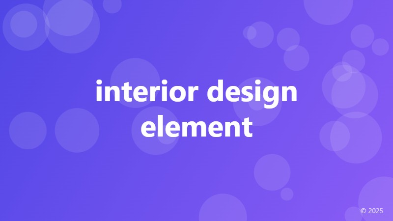 interior design element