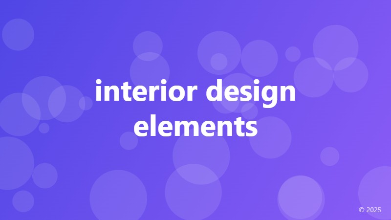 interior design elements