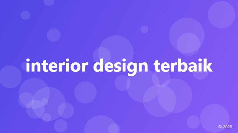 interior design terbaik