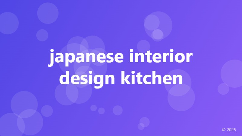 japanese interior design kitchen