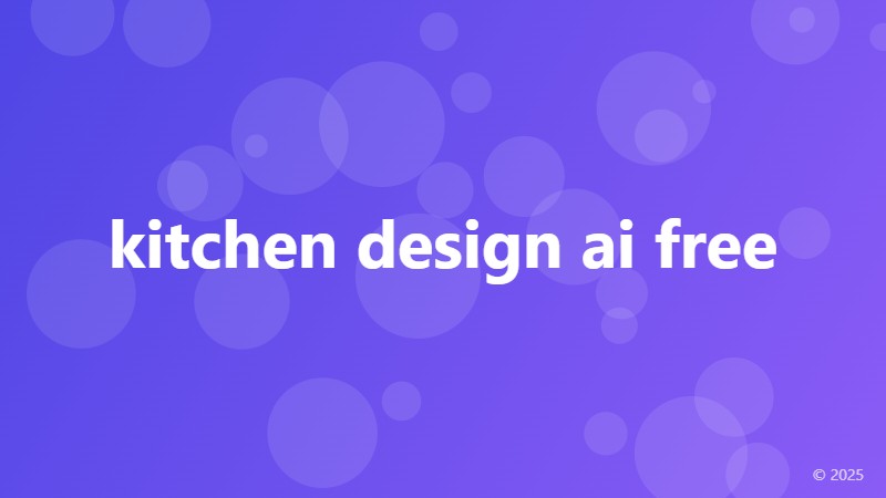 kitchen design ai free