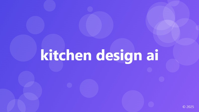 kitchen design ai