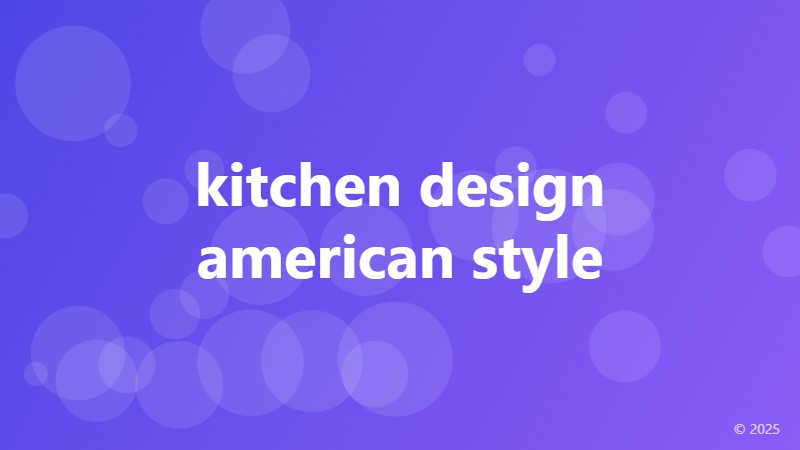 kitchen design american style