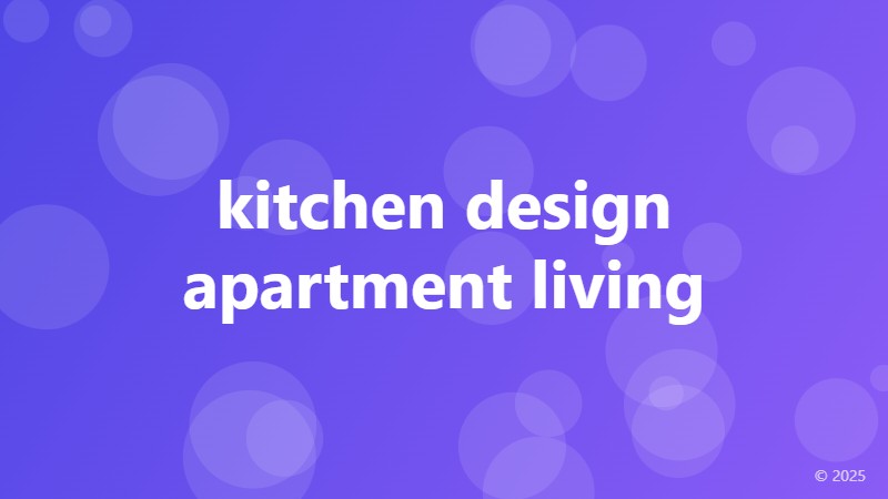 kitchen design apartment living