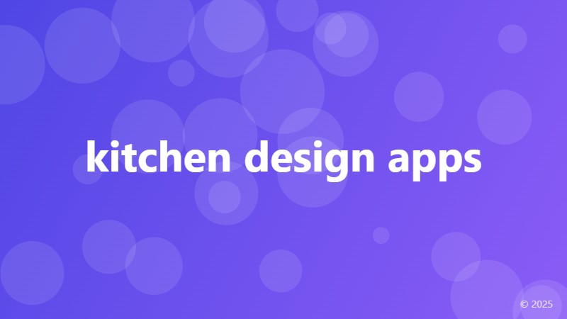 kitchen design apps
