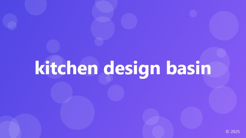 kitchen design basin