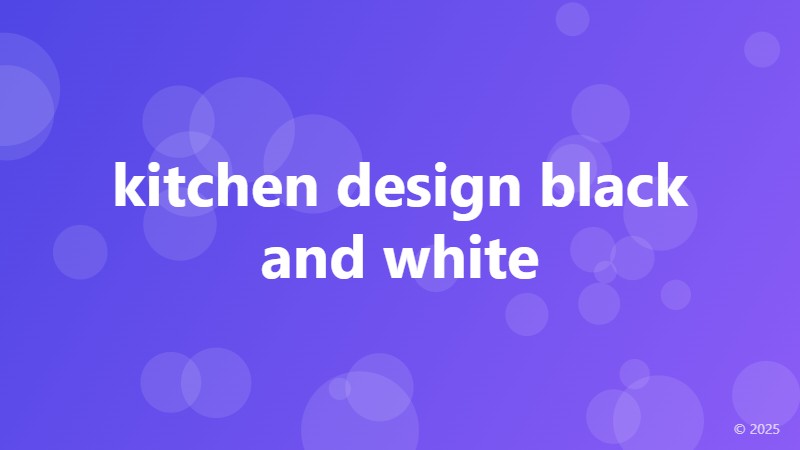 kitchen design black and white