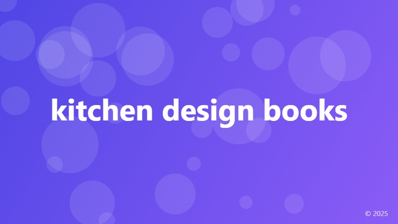 kitchen design books