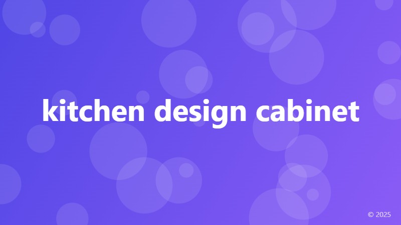 kitchen design cabinet