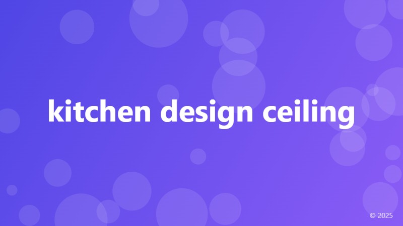kitchen design ceiling
