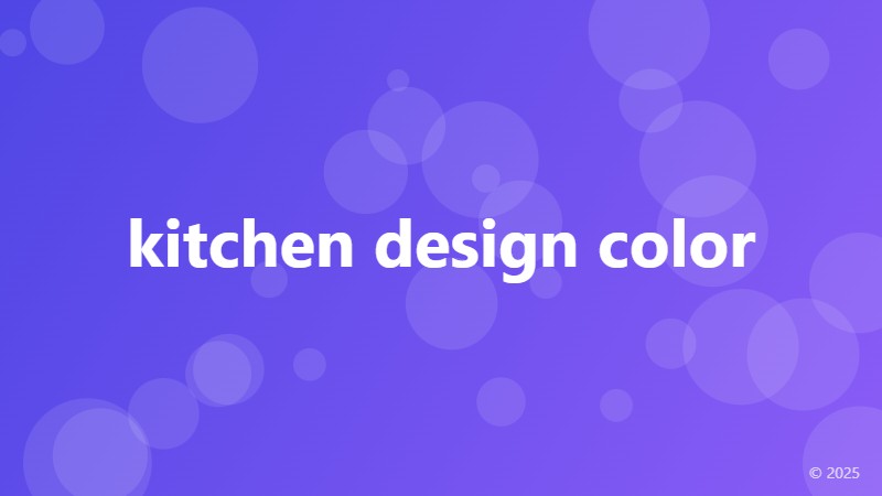 kitchen design color