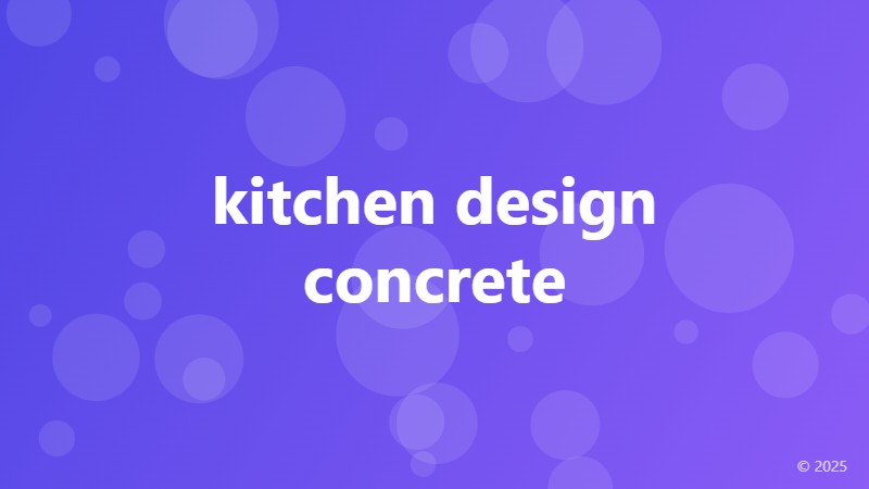 kitchen design concrete