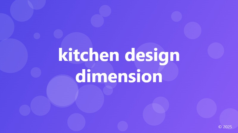 kitchen design dimension