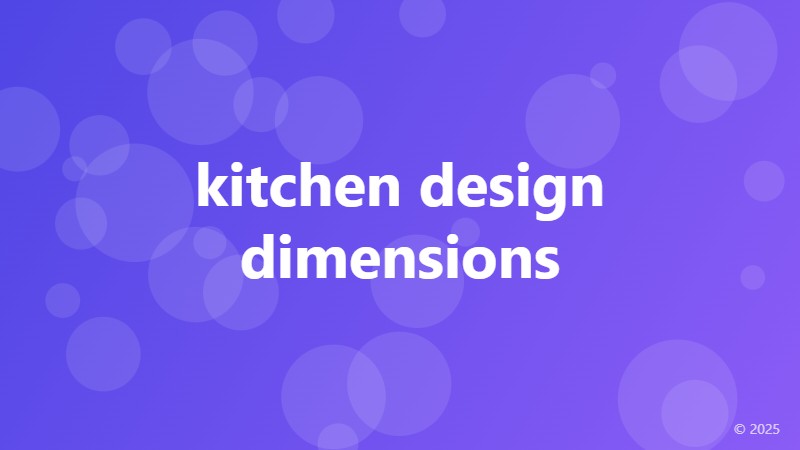 kitchen design dimensions