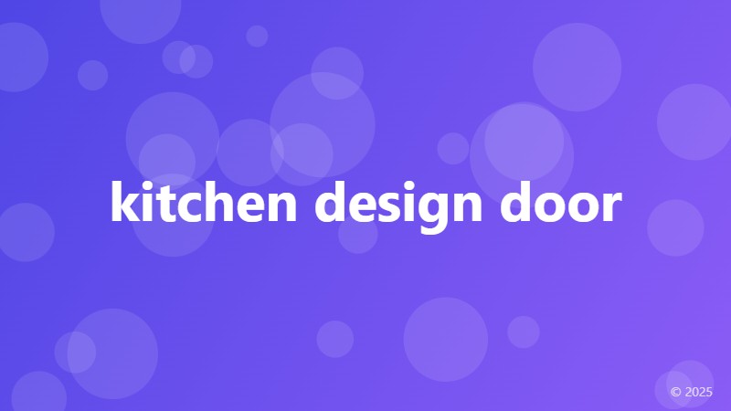 kitchen design door