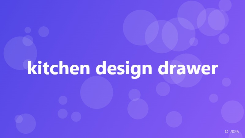 kitchen design drawer