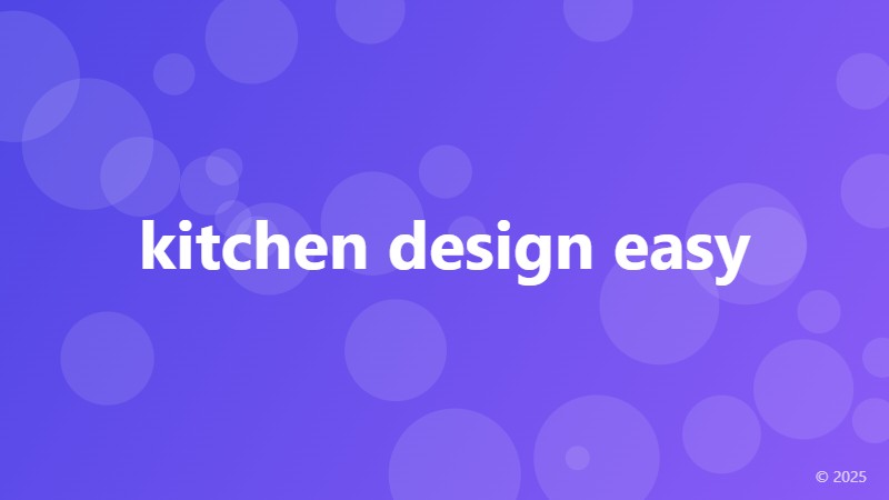 kitchen design easy