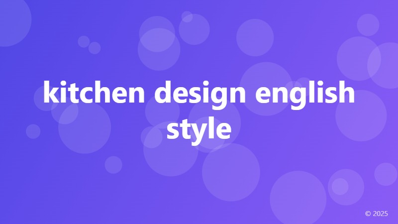 kitchen design english style