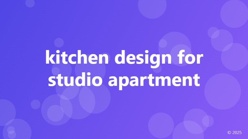 kitchen design for studio apartment