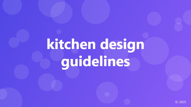 kitchen design guidelines
