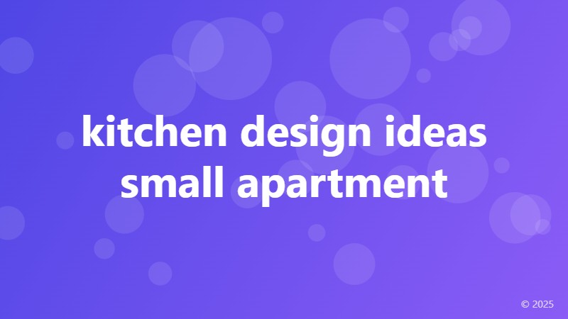 kitchen design ideas small apartment