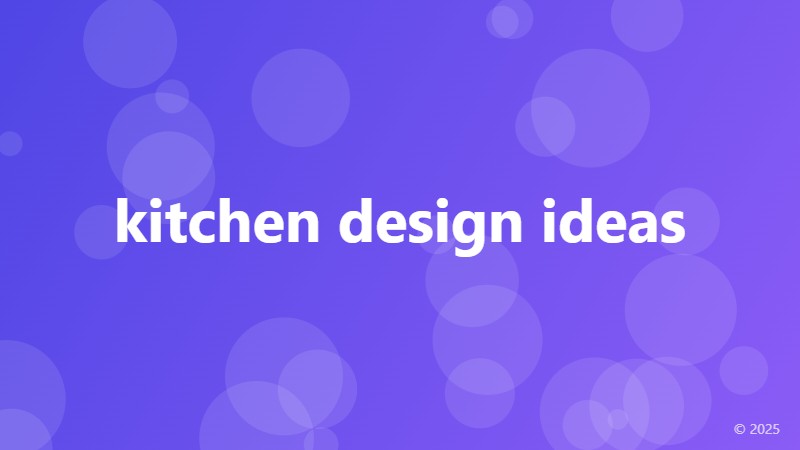 kitchen design ideas