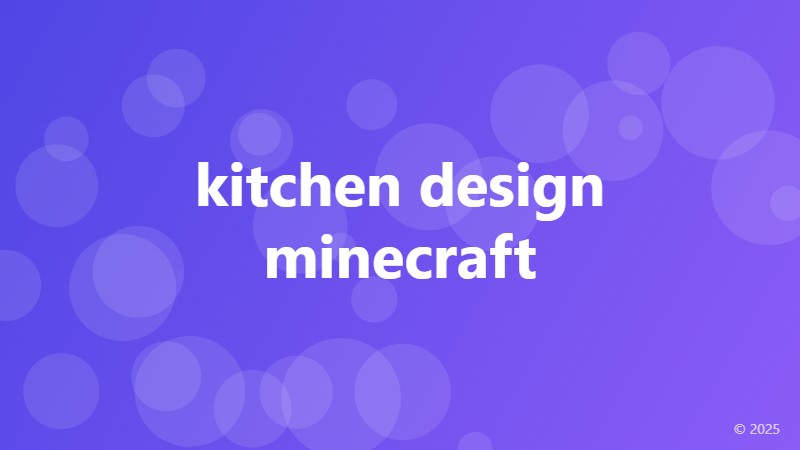 kitchen design minecraft