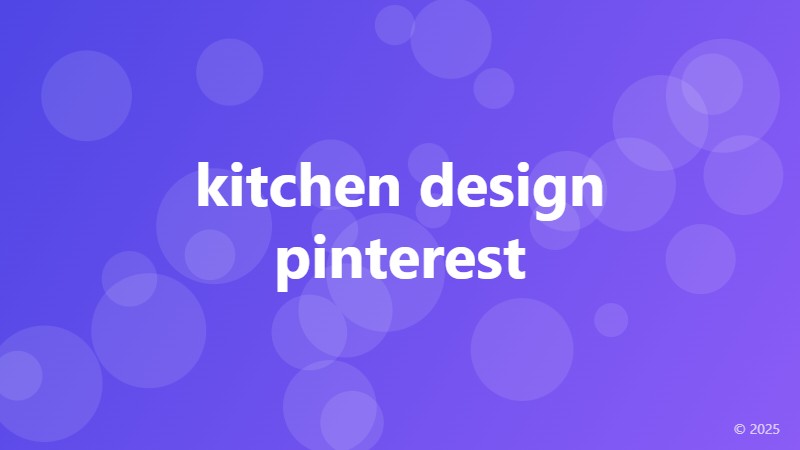 kitchen design pinterest