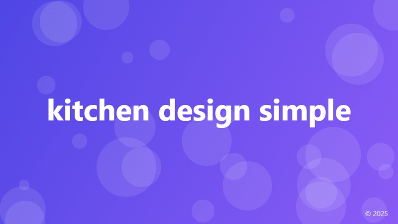 kitchen design simple