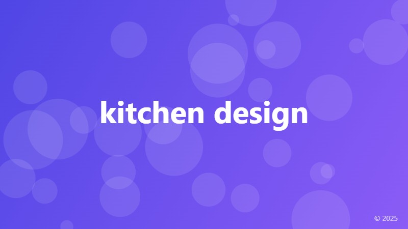 kitchen design