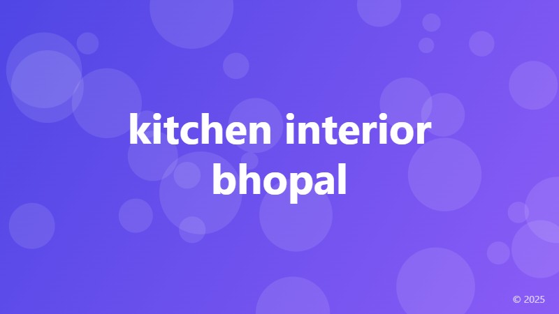 kitchen interior bhopal