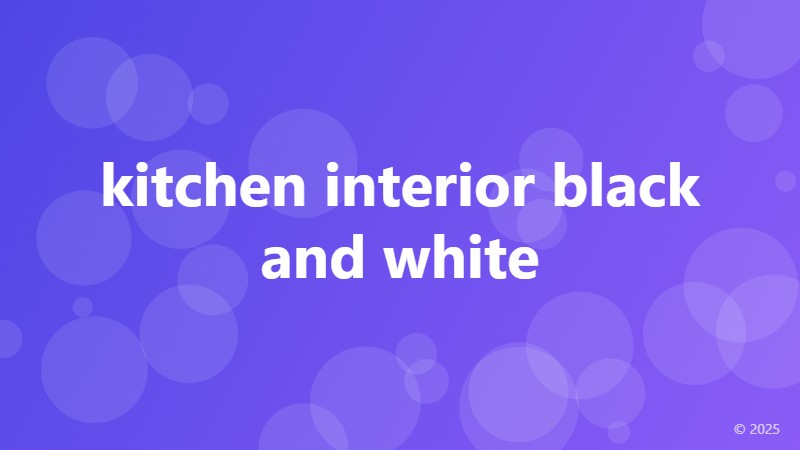 kitchen interior black and white