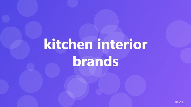 kitchen interior brands