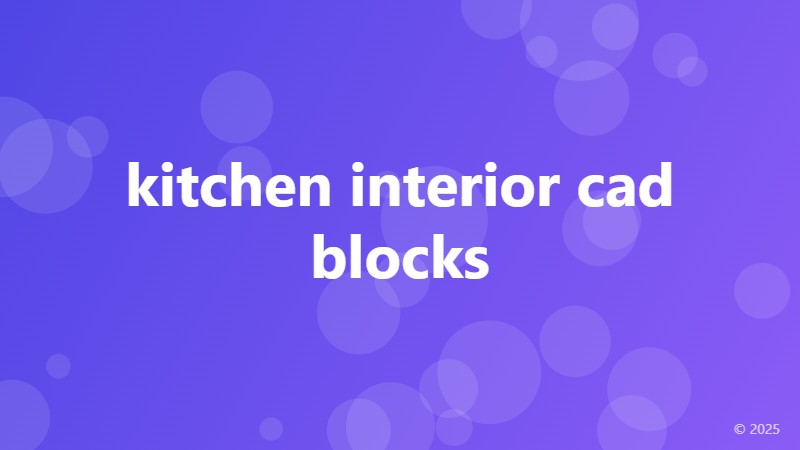 kitchen interior cad blocks