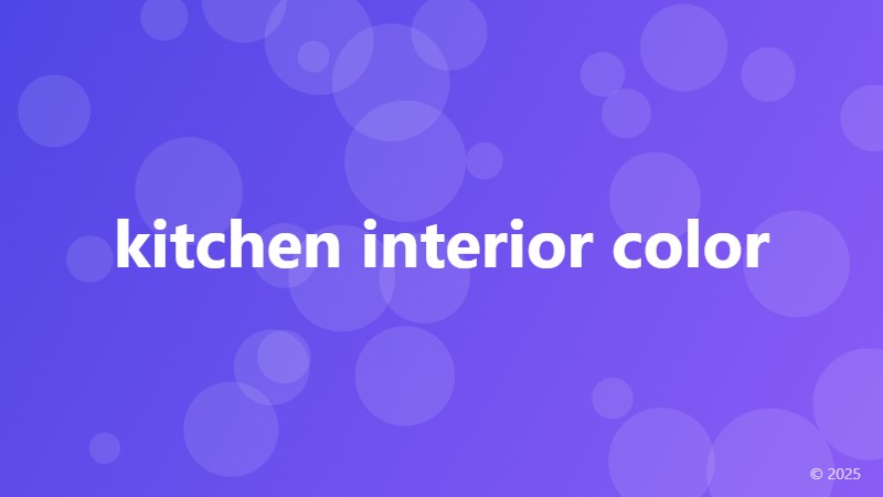 kitchen interior color