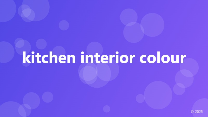 kitchen interior colour