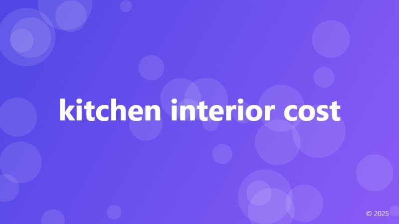 kitchen interior cost
