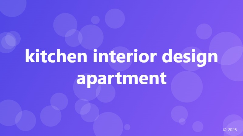 kitchen interior design apartment