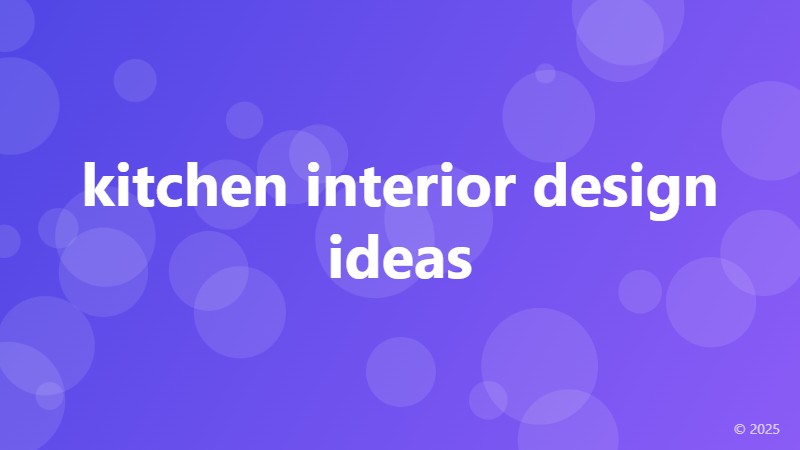 kitchen interior design ideas