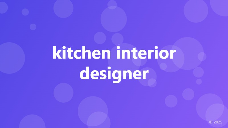 kitchen interior designer
