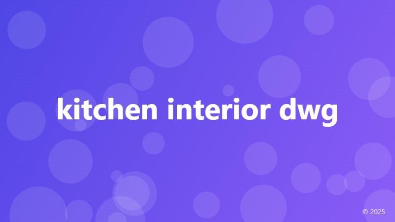 kitchen interior dwg