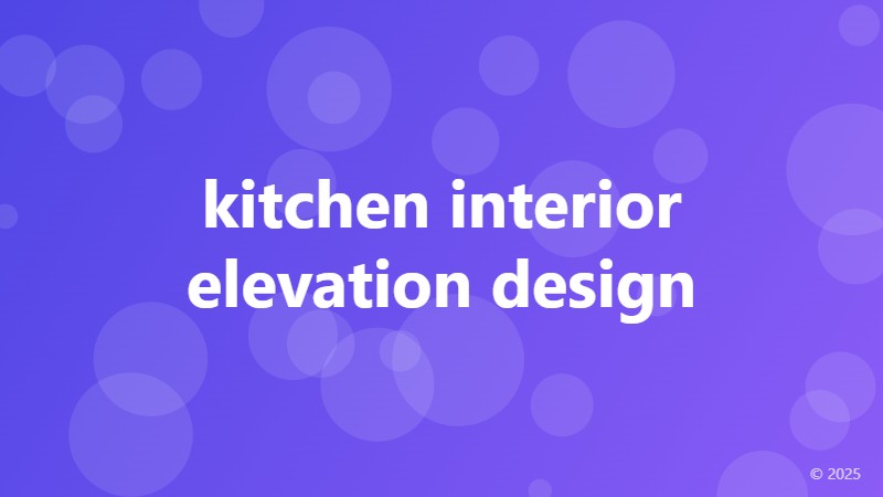 kitchen interior elevation design