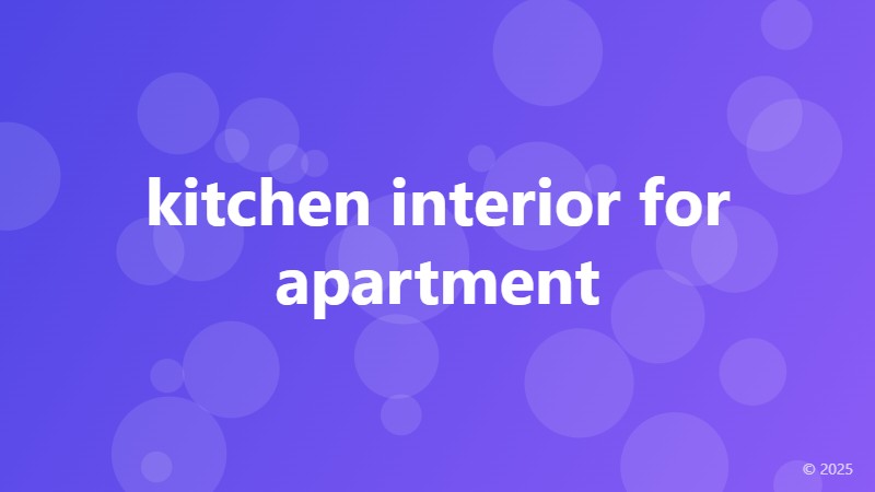 kitchen interior for apartment