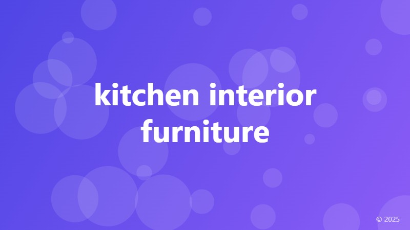 kitchen interior furniture