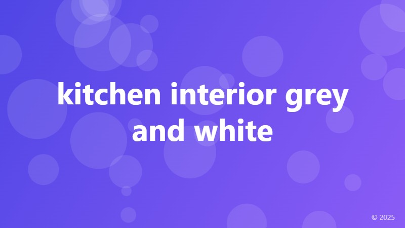 kitchen interior grey and white