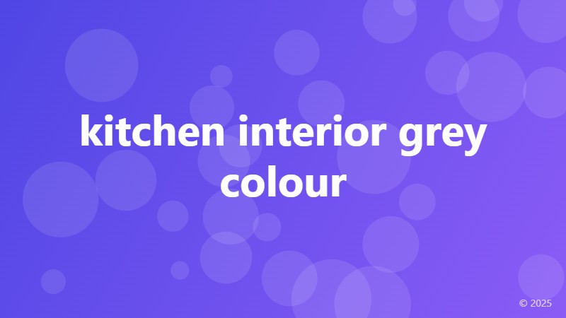 kitchen interior grey colour