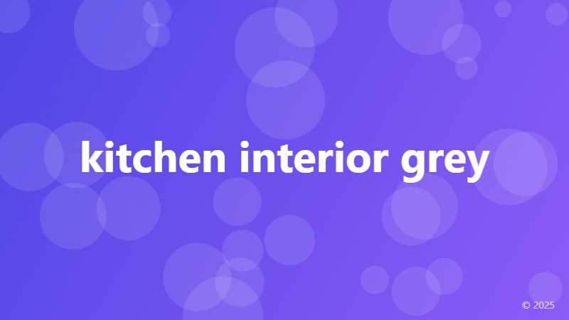 kitchen interior grey