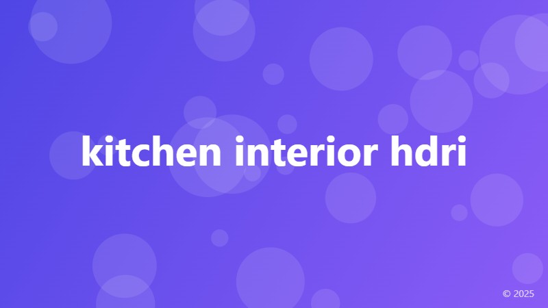 kitchen interior hdri