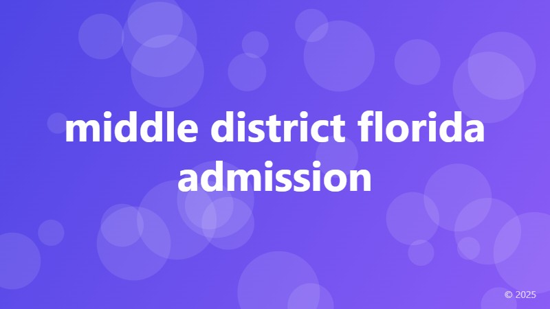 middle district florida admission